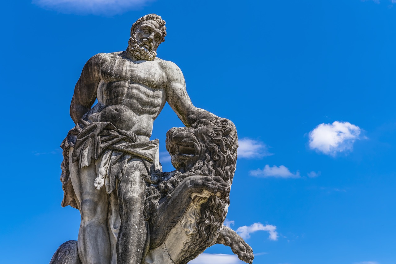 statue of hercules, art, monument